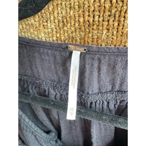 Free People Black Long Sleeve Tunic Top, Boho size XS - Picture 4 of 9